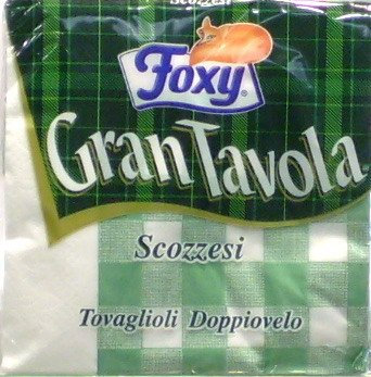 36 x Foxy Gran Tisch Servietten Schottische doppiovelo 43 Stück