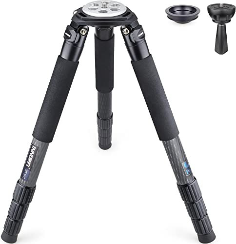 INNOREL RT90C Systematic Treppiede in Carbonio 160cm, Carico Massimo 40kg, Tubo Massimo 40mm 4 Sezioni,con 75mm Adattatore/Borsa,Treppiedi Professionale Impieghi Gravosi Ultra Stabile(RT90C+BL75N)