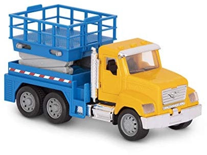 Driven Micro LKW mit Hebebühne 18 cm - Auto mit Arbeitsbühne, Lichtern und Tönen - Spielzeug ab 3 Jahren