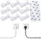 NATUCE 32 Pezzi 10mm Clip per Cavi con Adesivo, Clip Fermacavi da Parete, Fermacavi a Clip, Fermacavo per Casa o Ufficio, Cavi da Scrivania, Muro, Pareti, Gestione dei Cavi per TV PC Laptop Casa