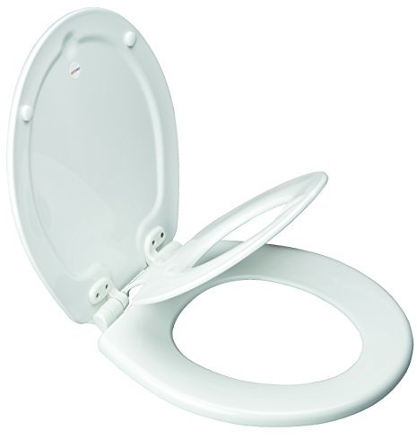 BEMIS Next Step Family Toilet Seat - Soft Close Toilet Seat with Child Seat Built in, Detachable & Easy Clean. Potty Training Toilet Seat for Toddlers & Adults - Oval, White.
