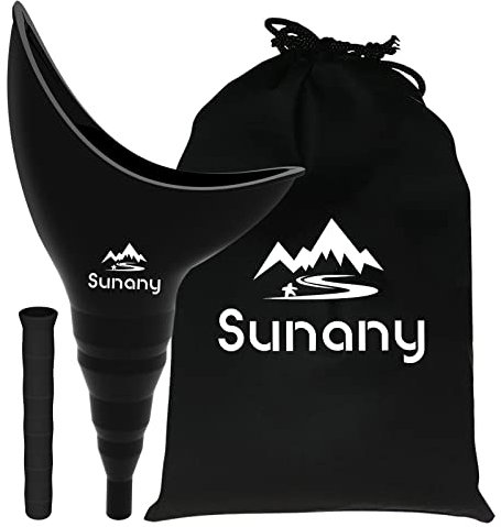 Sunany Urinoir féminin en Silicone Portable pour Femme - Entonnoir réutilisable pour Le Camping, la randonnée, Les activités de Plein air
