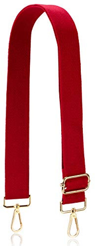 Allzedream Gurte für Crossbody Handtasche Riemen verstellbarer Ersatz Umhängetaschen Taschengurte Weiche Baumwolle (Rot)