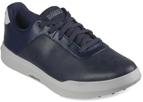 Skechers Drive 5 LX Arch Relaxed Fit Spikeless Waterproof Golf Shoe Sneaker, Zapatillas Hombre, Azul Marino y Gris, 42.5 EU