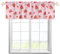 One Lover Erdbeere Herz Scheibengardinen Bistrogardine mit Stangendurchzug Kurz Stores Schals Landhaus Cafehausgardine für Küche Wohnzimmer Landhaus Multicolor 137x45cm,1 Stück