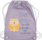 Turnbeutel Rucksack - Eule Eulen Owl Geschenk zur Taufe Geburt Kommunion Konfirmation Jugendweihe - Unisize - Pastell Lila - personalisierter owls turnsack nachteule eulenmotiv nachteulen