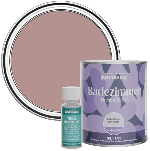 Rust-Oleum Pink Water-Resistant Bathroom Tile Paint In Satin - Heartfelt 750Ml
