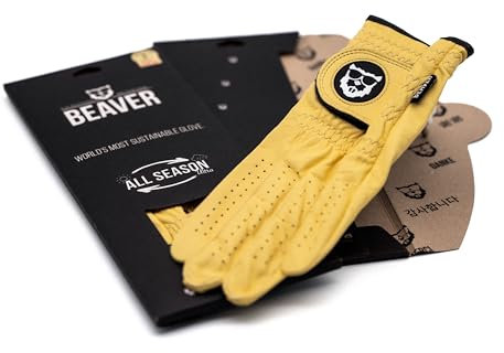 BEAVER GOLF Golfhandschuh 'Sunshine Yellow' All Season Ultra, Herren, Rechts (Linkshänder), L