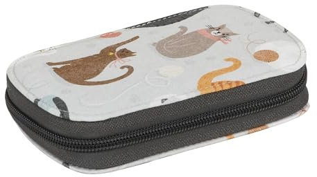 Hobby Gift Gefülltes Nähset – Reise-Nähset mit Reißverschluss – 2,5 x 14 x 9 cm – Katzen