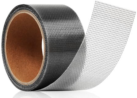 Fliegengitter Reparatur Set, 5CMX5M Reparaturband für Moskitonetz, Fliegengitter Reparatur Klebeband, Strong Adhesive Screen Repair Tape, Selbstklebend Glasfaser Reparaturband