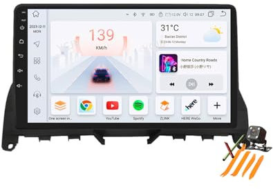 YLOXFW Autoradio Stereo Android 13.0 Navi für Benz C-Class W204 S204 2006-2012 Sat GPS Navigation 9 Zoll Cartablet DVD Multimedia Player FM BT Receiver mit Carplay 4G 5G WiFi DSP SWC,Y100s