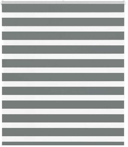 vidaXL Doppelrollo Dunkelgrau 130x150cm Stoffbreite 125,9 cm Polyester