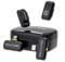 Hollyland LARK A1 Combo - Mini microfono wireless per iPhone e Android (2 TX + RX USB-C + RX Lightning + custodia di ricarica), microfono magnetico per YouTube, TikTok, podcast, vlogging (Nero)