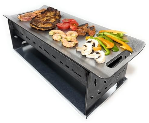 Plancha pellets/granulés pour extérieur/camping/voyage Haute qualité fabrication robuste (LG 460mm)