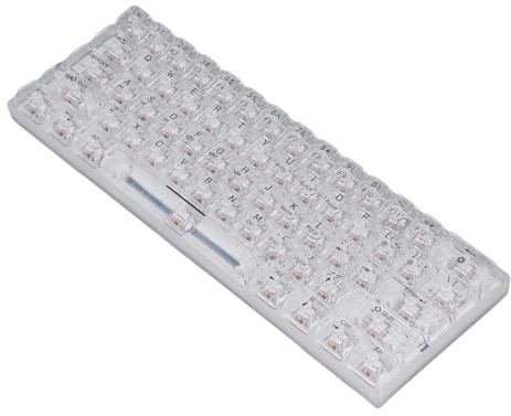 Yctze Transparente Mechanische Tastatur mit 61 Tasten, Hot-Swap, Kabelgebundener Gaming-Tastatur und 19 Dynamischen Lichteffekten für Büro und Spiel
