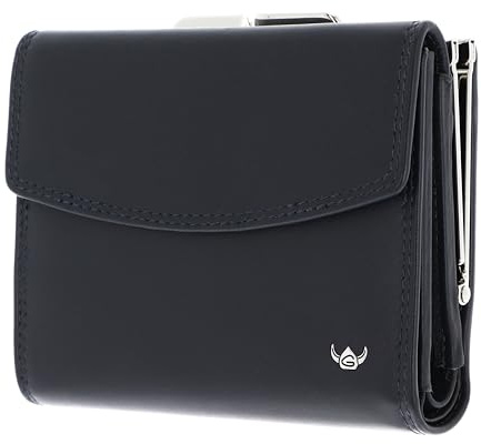 Golden Head Leder Geldbörse Polo RFID Protect Bügelbörse 2123 Marineblau dunkelblau