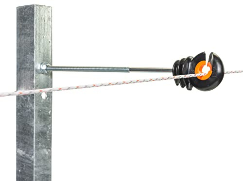 10x Gallagher Abstand-Ringisolator XDI Metall - 20 cm - Weidezaun Isolatoren - UV-stabil und witterungsbeständig