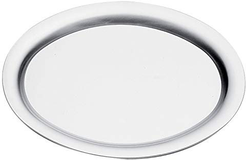 Piazza Vassoio Ovale da Bar in Acciaio Inox - 26Cm