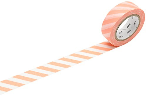 mt Masking Tape 1P Stripe Salmon Pink Washi Masking Tape - Salmon Pink