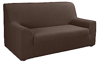 Tural Elastischer Sofabezug Valeta. Sofaüberwurf, Braun, 3 Sitzer (180-230cm)