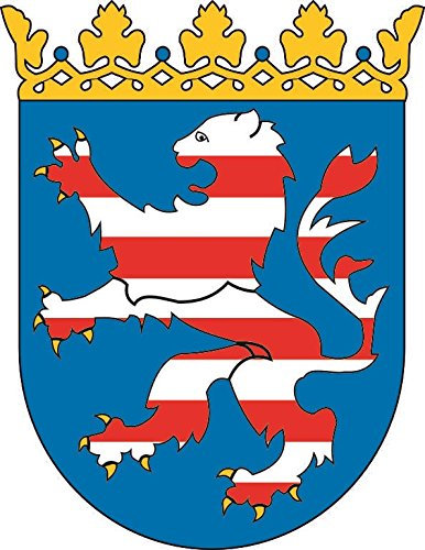 U24 Aufkleber Hessen Wappen Bundesland Autoaufkleber Sticker Konturschnitt