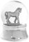 Leonardo Collection Glitter-Art-Schneekugel mit kleinem silberfarbenem Einhorn