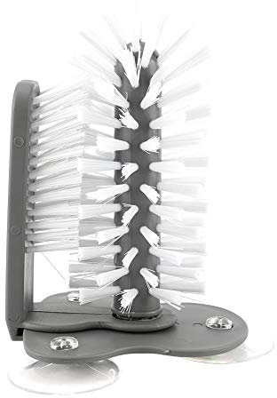 360° Glass Cup Brush Cleaner Washer with Suction Cups, Standing Glass Bottle Cup Cleaner for Bar Kitchen Cleaning Tool