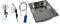 Edelstahl Spülbecken Camping Spüle Waschbecken + Ablauf + 12v Barwig Automatikwasserhahn + 12V /10l Min Tauchpumpe 325x265x65 mm (ad-ideen)