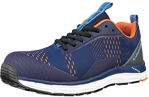 ALBATROS AER55 Impulse Low S1P Sicherheitsschuhe Herren & Damen – atmungsaktive, rutschfeste Arbeitsschuhe - Größe 40 – Leichter Sicherheitsschuh – blau-orange
