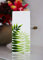 Liatris handbemalte Kerze mit Palmenblatt-Motiv, modernes & kreatives Design, stilvolle Dekoration, ideale Geschenkidee, weiß in unterschiedlichen Formen (Segel)