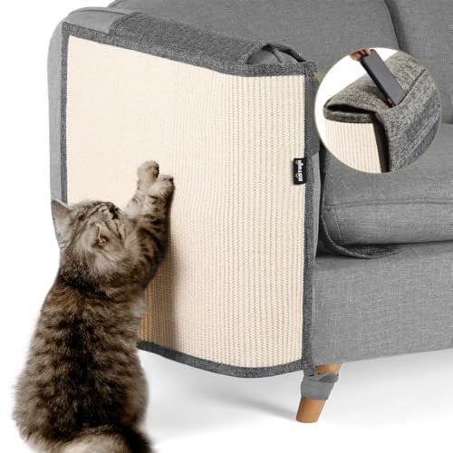 NATUYA Kratzschutz Sofa Katze Möbelschoner von Katzen - Katzenmöbel Schutz Katze Kratzschutz Kissen dehnbar Anti-Kratzer Sofa Kissen (Dunkelgrau, rechts)