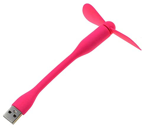 Mini ventilateur USB, silencieux et flexible, mini ventilateur de refroidissement USB portable, ventilateur de voyage silencieux (rose rouge)