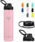 STACEGEELE Edelstahl Trinkflasche 700ml Thermosflasche mit Schraubverschluss Isolierte Wasserflasche für Sport Auslaufsichere Isolierflasche BPA Frei doppelwandig Kohlensäure geeignet 24oz