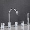 Badewanne Wannenrandarmatur 5 Loch Set Wannenarmatur mit Herausziehbarem Handbrause Bad Dusche Badezimmer Armatur Badewannenarmatur Chrom+Weiß