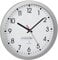 TFA Dostmann Analoge Funk-Wanduhr, 60.3522.02, mit Sekundenzeiger, Glasabdeckung, großes Ziffernblatt, 30cm Durchmesser, Silber mit Batterie