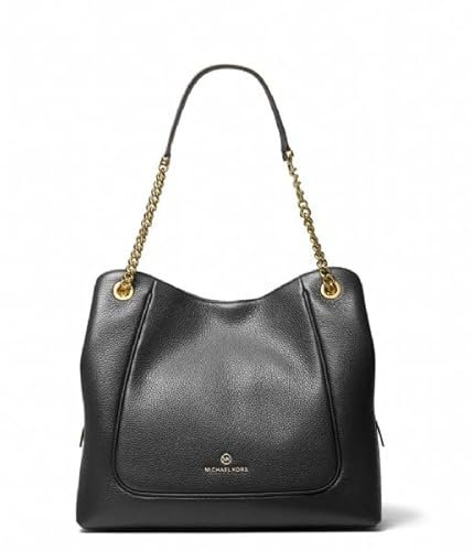 Michael Kors Women LG Chain Shldr Tote Bag, Black