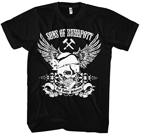 Sons of Ruhrpott Herren T-Shirt | Ruhrpott Geschenke Männer - Glück auf - Zeche - Ruhrgebiet - Bergbau | M5