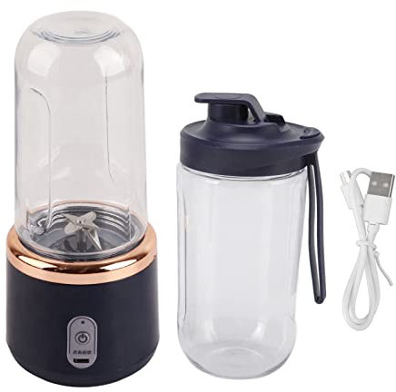 Qcwwy Licuadora de Tamaño Personal de 300 Ml, Licuadora de Batidos PortáTil USB con Procesador de Alimentos de Taza de Repuesto para Hacer Batidos y Batidos de Alimentos para BebéS