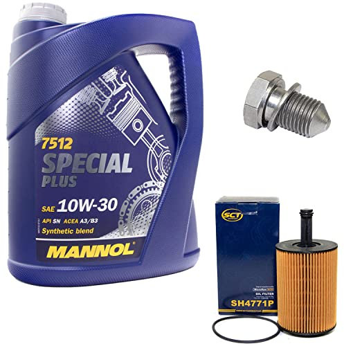 Motoröl Set Special Plus 10W-30 API SN 5 Liter + Ölfilter SH4771P + Ölablassschraube 48871
