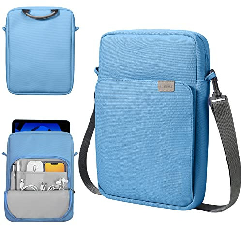 TiMOVO 9-11 Funda para Tableta con Correa de Hombro para iPad 11 Pulgadas A16 2025, iPad 10ª Gen.10.9, iPad 10.2, iPad Air 11/Air 5ª/4ª Gen. 10.9, Galaxy Tab A9+/A9 Plus 11, Azul de Cobalto