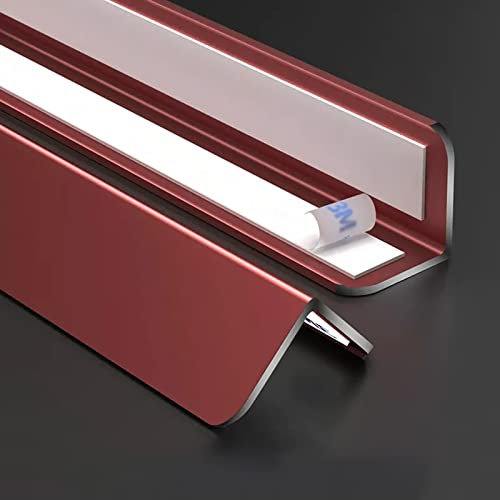 LXLZYXSF Winkelprofil Eckenschutz Aluminium Eckwandschutz, Kantenschutz - Schützt Tapeten Vor Rollstuhl- / Kinderwagenschäden, Möbeleckstoßstangen (Color : Red, Size : 4cm W 160cm/63 L)