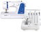 GLAESERhome Nähmaschinen Bundle | Anfänger Nähmaschine & Overlock Nähmaschine | Einfache Handhabung | Digitale Nähmaschine (Nähmaschine (Mia300) + Overlock)