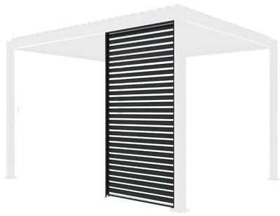 sweeek - 130cm persianas de Aluminio para pérgola Triomphe, Triomphe persiana 130cm, Antracita, 123x6x238 cm