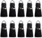 NefLaca 10 pezzi Grembiule da Cucina con 2 tasche unisex Cintura Regolabile Collo Uomo Donna Grembiule Cuoco Ristorante BBQ Bar Chef Dipingere Lavori Domestici (poliestere nero)