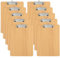 CYEER 10 Stück Klemmbrett A4 Holz Extra Dick 4MM, Klemmbretter A4, Schreibbrett Klemmbrett, Clipboard mit Metalklemme und Aufhängeose für Büro, Restaurant, Schule(225x318MM)
