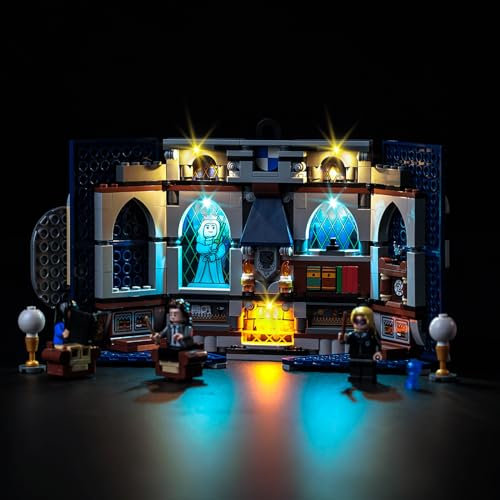LocoLee Licht Kompatibel mit Lego Hausbanner Ravenclaw, Led Beleuchtungs Compatible with Lego 76411 Harry Potter Ravenclaw House Banner - Nur Lichter Set, Kein Modell