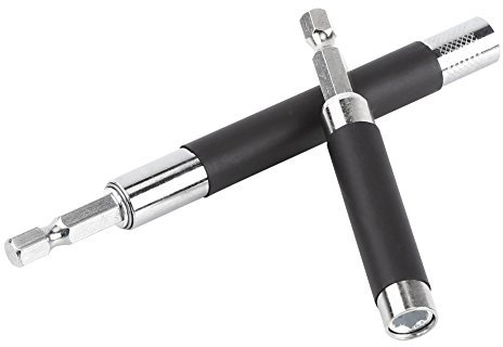 Vis Magnétique 2 Pièces, Guide d'entraînement, Support de Foret, Douille à Tige Hexagonale Extensible, Supports de 1 à 4 Pouces, Tournevis à Percussion pour Adaptateur de