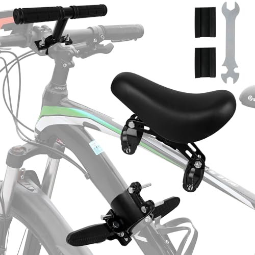 Kinderfahrradsitz Kindersicherheitstrage | Vorne montierter Babysitz mit Armlehne und Fußpedalen | Verstellbarer vorne montierter Sicherheitssitz für Kinder und Kleinkinder Geeignet für Mountainbike