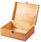 Useekoo Vintage Wooden Storage Box Container with Hinged Lid and Front Clasp, Large Keepsake Box, Rustic Wood Box for Crafts Art Hobbies and Decoration - 11''x8.4''x4.5''