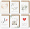 Premium Hochzeitskarte Set mit Hochwertigem Umschlag aus Kraftpapier (6 Stück) - Karte Hochzeit Modern, Glückwunschkarte Hochzeit Edel Personalisiert Schöne Hochzeit Geschenke für Brautpaar(12x17cm)